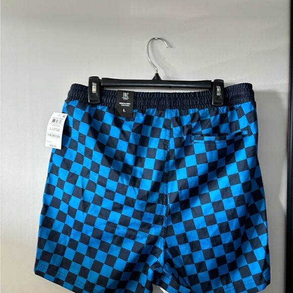 I.N.C. INTERNATIONAL CONCEPTS
INC Men's Zane Checkerboard 5" Swim Trunks, blue - Picture 6 of 7